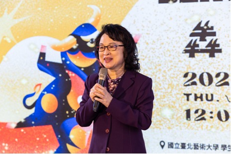 圖一、國立臺北藝術大學劉蕙苓副校長代表主辦方致歡迎詞。(攝影/蔡昕翰)